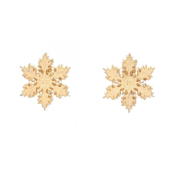 CHANEL Gold Logo Earrings - Picture 1 of 8